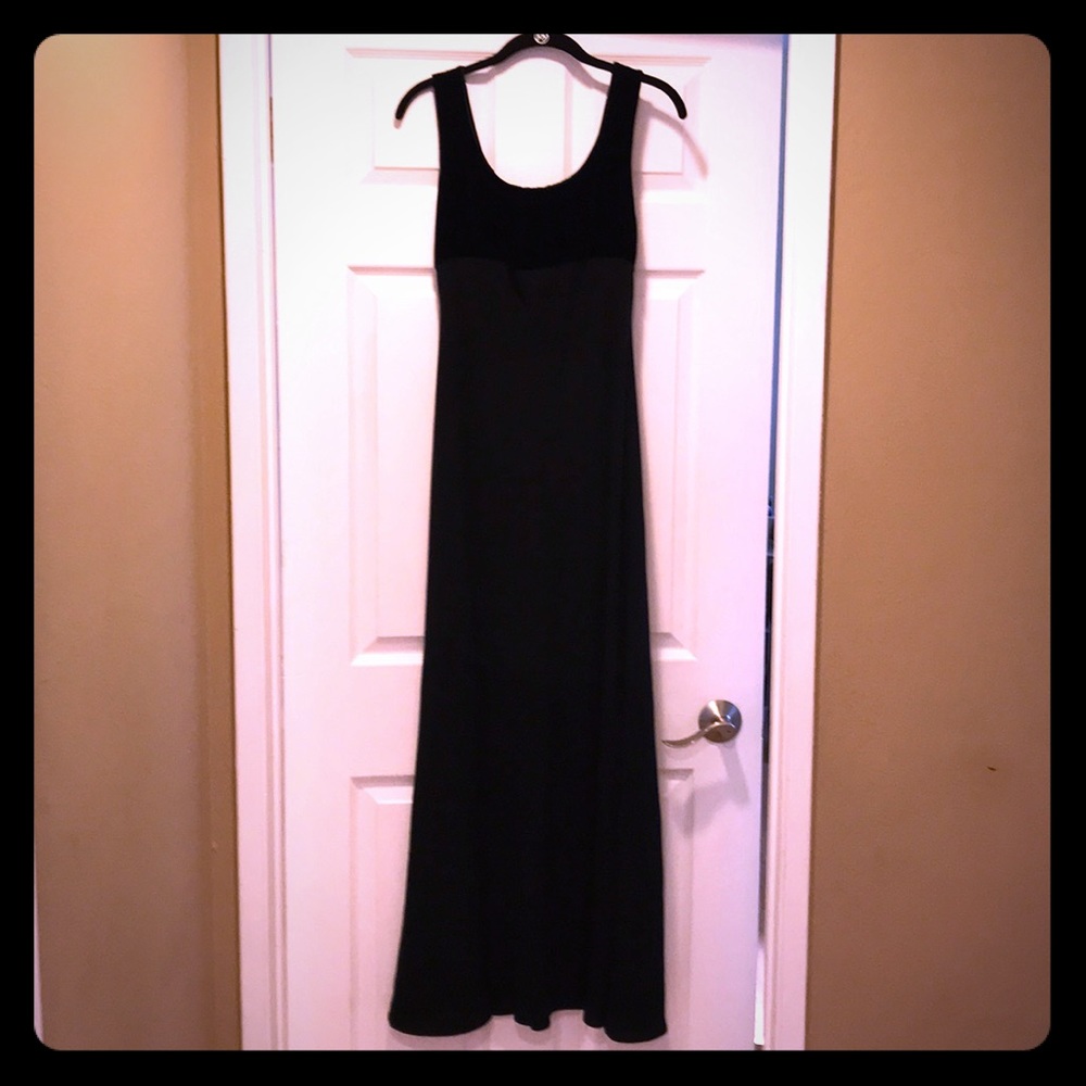 Lauren by Ralph Lauren  velvet/crepe long dress